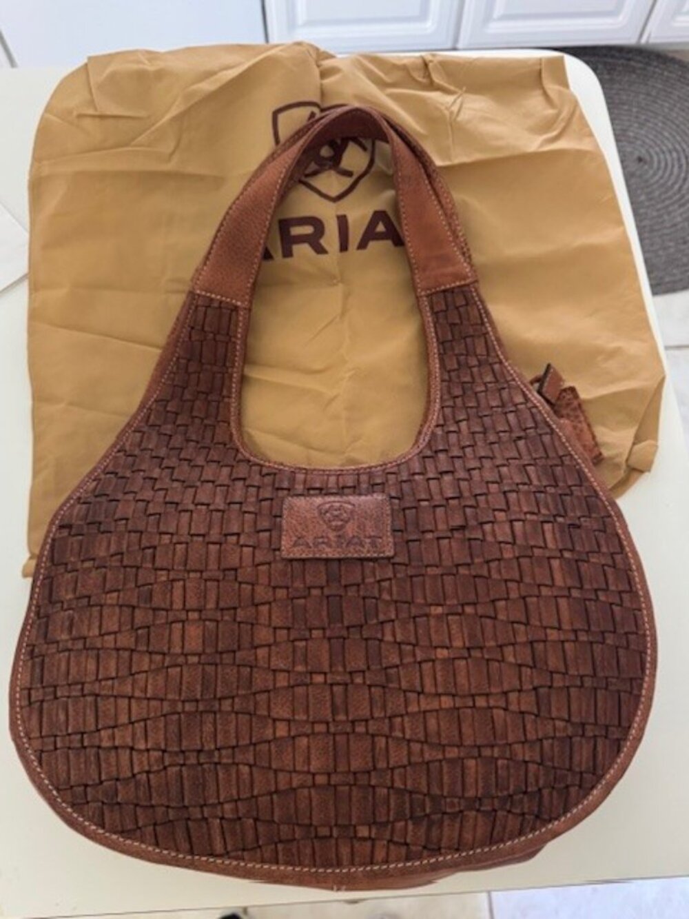 ARIAT Brown Leather Shoulder Bag Brand New Never Used - Picture 5 of 5